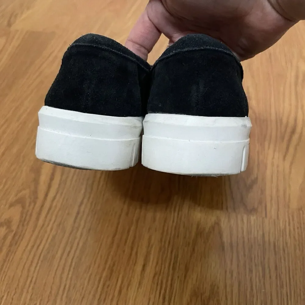 BLONDO Black suede leather slip on waterproof loafer sneakers size US 6.5